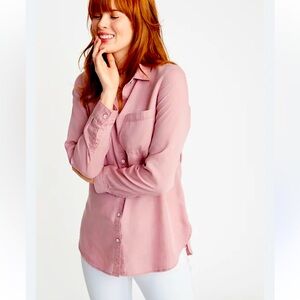 Old Navy Tencel Shirt for Women Size Medium in Pink
